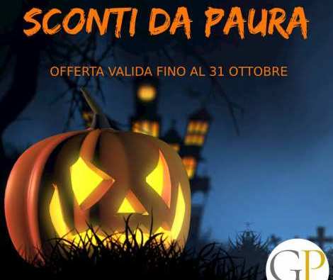 Sconti da paura su tutti gli articoli fino al 31 Ottobre